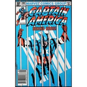Captain America No. 260 Newsstand 1981 Marvel comic book Behind Bars